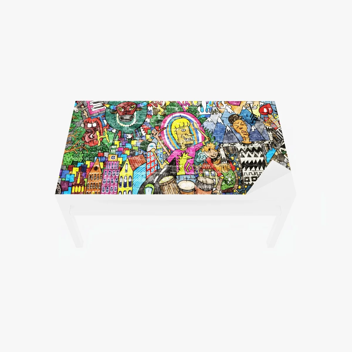 Chapa adhesiva para mesa y escritorio mural urbano vibrante de fantasía y música – Pixers® Chapa adhesiva para mesa y escritorio mural urbano vibrante de fantasía y música – Pixers®