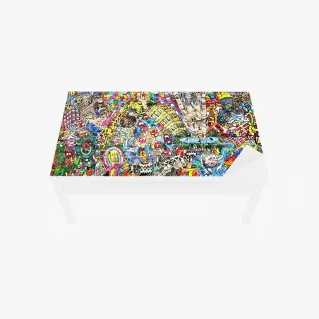 Chapa adhesiva para mesa y escritorio explosión urbana y musical – Pixers®