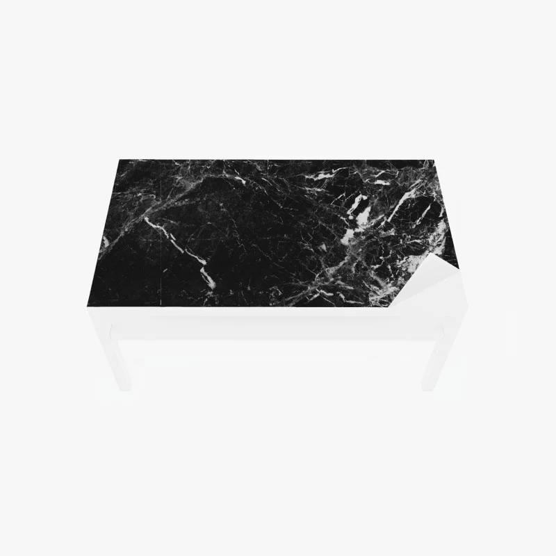 Chapa adhesiva para mesa y escritorio mármol negro veteado clásico