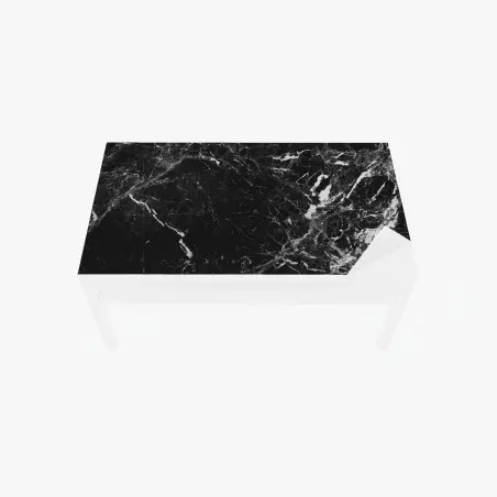 Chapa adhesiva para mesa y escritorio mármol negro veteado clásico – Pixers®