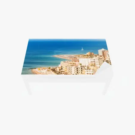 Chapa adhesiva para mesa y escritorio vistas costeras de verano – Pixers®
