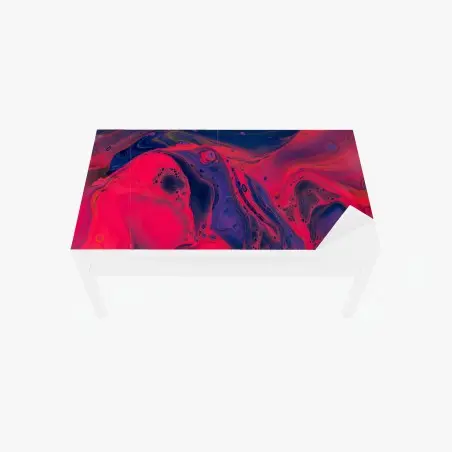 Chapa adhesiva para mesa y escritorio flujo psicodélico fucsia y azul – Pixers®
