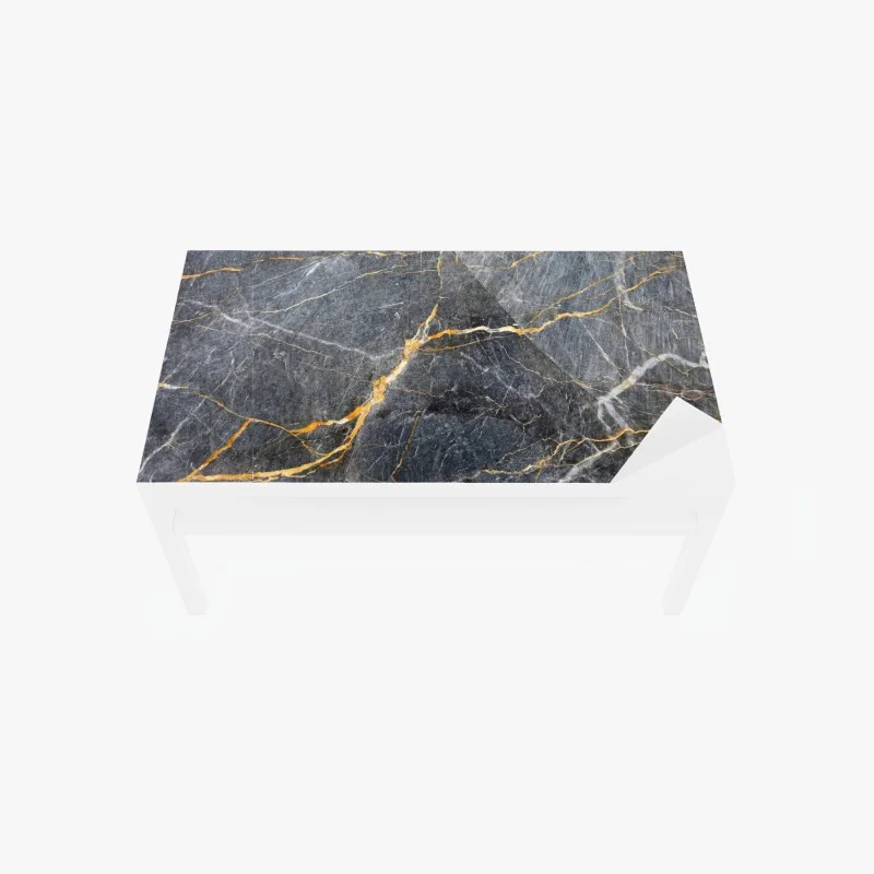 Chapa adhesiva para mesa y escritorio mármol gris con vetas doradas