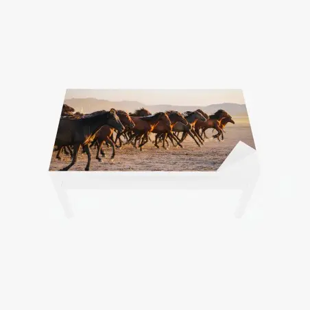 Chapa adhesiva para mesa y escritorio manada de caballos yilki en libertad, Kayseri – Pixers®