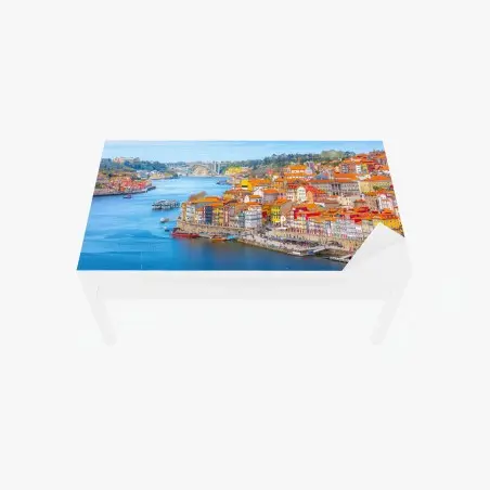 Chapa adhesiva para mesa y escritorio vista panorámica de Oporto y el Duero – Pixers®