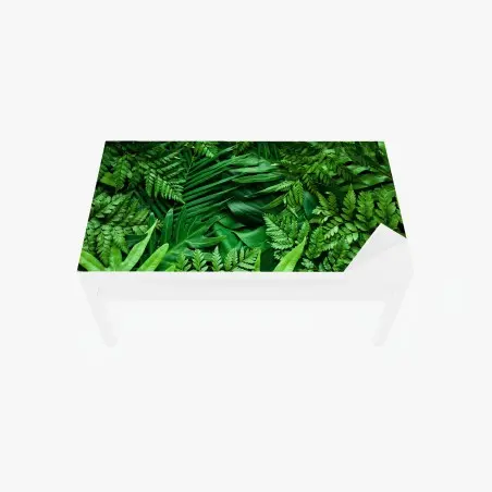 Chapa adhesiva para mesa y escritorio follaje tropical exuberante en tonos verdes – Pixers®