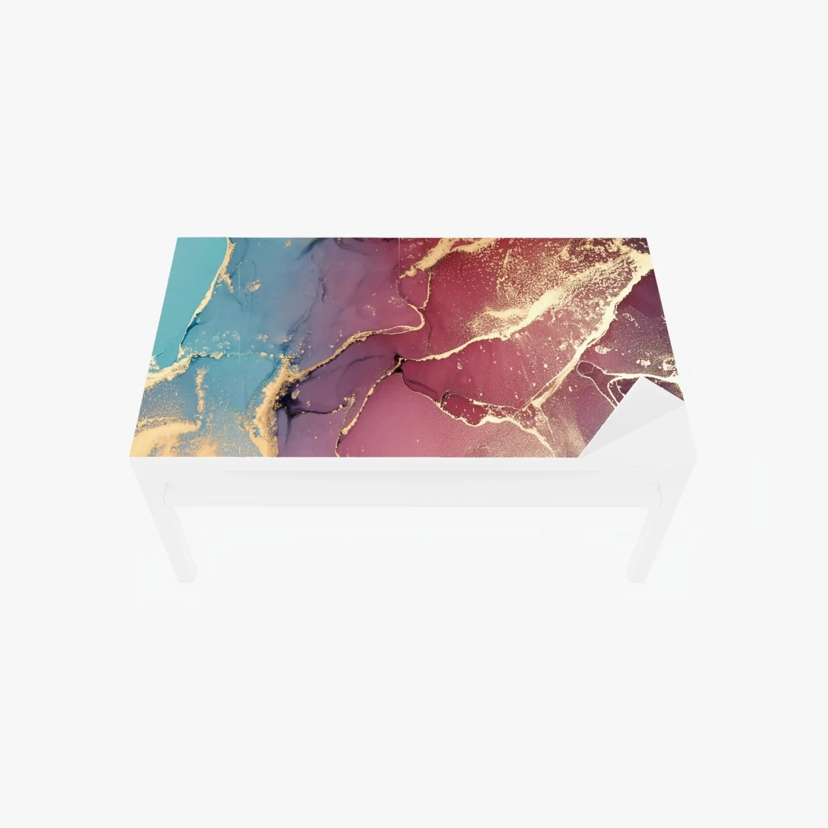 Chapa adhesiva para mesa y escritorio marmoleado abstracto en tonos rosa y turquesa con vetas doradas – Pixers® Chapa adhesiva para mesa y escritorio marmoleado abstracto en tonos rosa y turquesa con vetas doradas – Pixers®