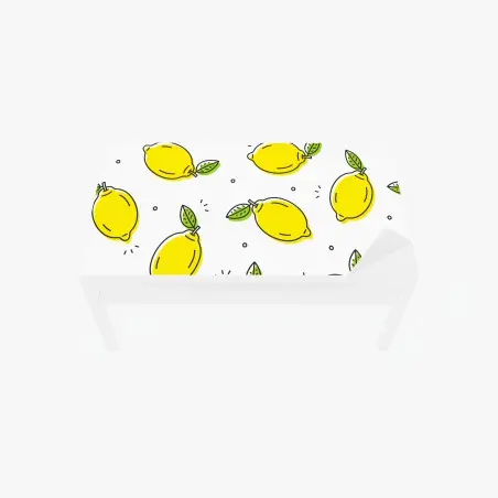 Chapa adhesiva para mesa y escritorio patrón de limones vibrante y minimalista – Pixers®