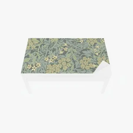 Chapa adhesiva para mesa y escritorio estampado botánico vintage en tonos verdes y grises – Pixers®