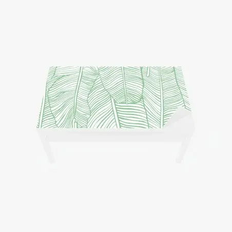 Chapa adhesiva para mesa y escritorio patrón de hojas tropicales en verde menta – Pixers®