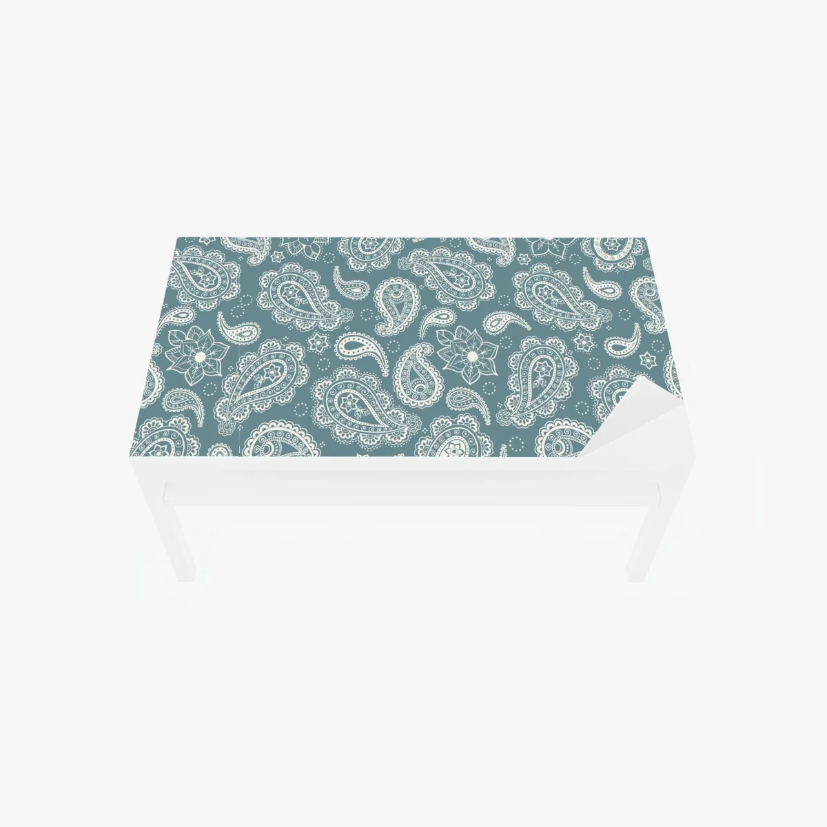 Chapa adhesiva para mesa y escritorio patrón paisley bohemio en turquesa y blanco – Pixers® Chapa adhesiva para mesa y escritorio patrón paisley bohemio en turquesa y blanco – Pixers®