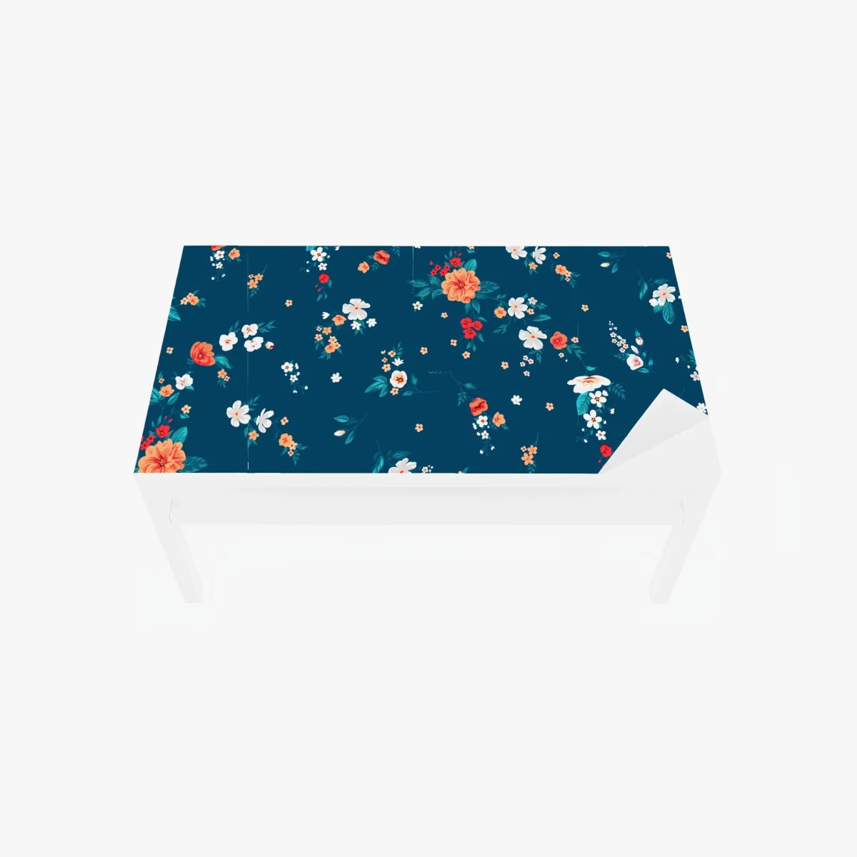 Chapa adhesiva para mesa y escritorio estampado floral azul con flores naranjas y blancas – Pixers® Chapa adhesiva para mesa y escritorio estampado floral azul con flores naranjas y blancas – Pixers®