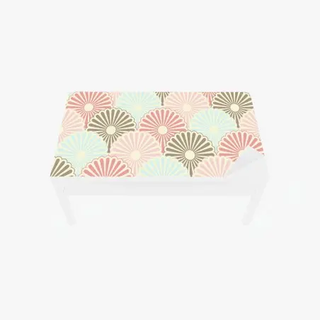 Chapa adhesiva para mesa y escritorio diseño floral retro en tonos pastel – Pixers®
