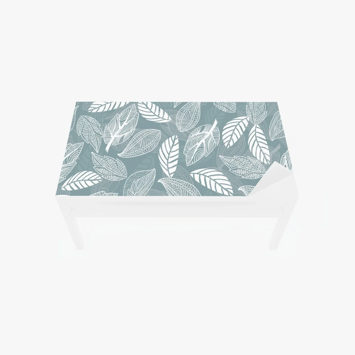 Chapa adhesiva para mesa y escritorio patrón botánico de hojas blancas sobre fondo azul – Pixers® Chapa adhesiva para mesa y escritorio patrón botánico de hojas blancas sobre fondo azul – Pixers®