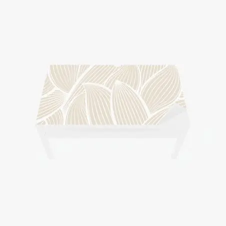 Chapa adhesiva para mesa y escritorio diseño floral minimalista en tonos beige – Pixers®