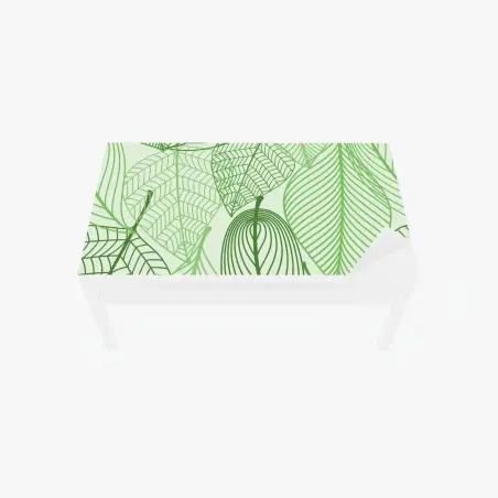 Chapa adhesiva para mesa y escritorio patrón botánico de hojas verdes estilizadas – Pixers®