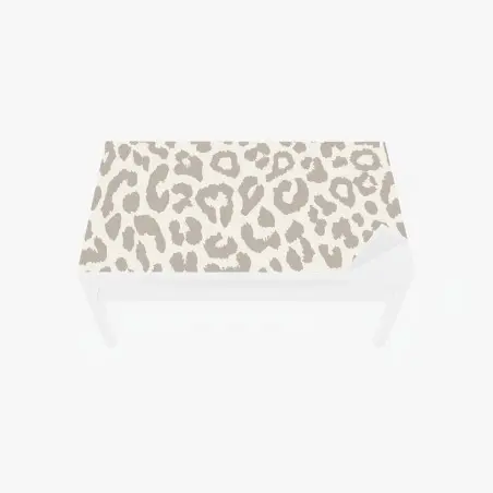 Chapa adhesiva para mesa y escritorio estampado de leopardo beige y neutro – Pixers®