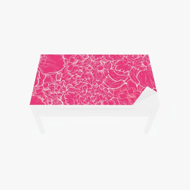 Chapa adhesiva para mesa y escritorio estampado floral rosa vibrante