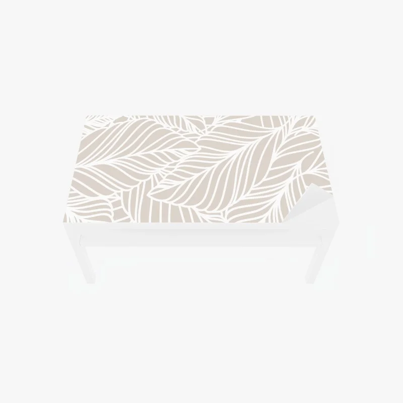 Chapa adhesiva para mesa y escritorio diseño botánico minimalista en tonos beige