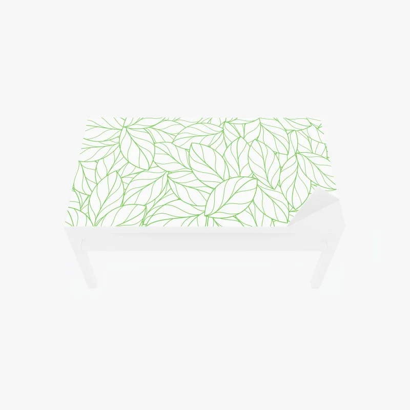 Chapa adhesiva para mesa y escritorio patrón sereno de hojas verdes