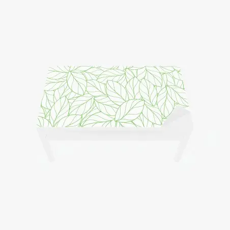 Chapa adhesiva para mesa y escritorio patrón sereno de hojas verdes – Pixers®