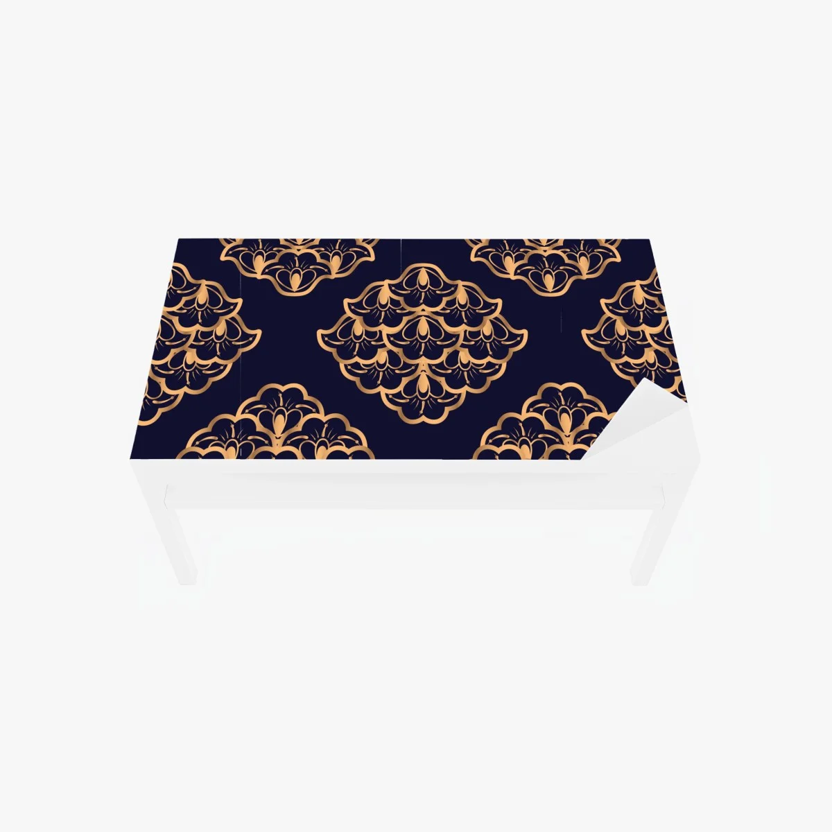 Chapa adhesiva para mesa y escritorio patrón ornamental dorado sobre fondo azul marino – Pixers® Chapa adhesiva para mesa y escritorio patrón ornamental dorado sobre fondo azul marino – Pixers®
