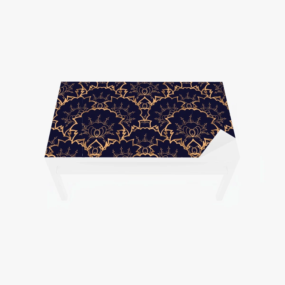 Chapa adhesiva para mesa y escritorio patrón floral dorado sobre fondo azul marino – Pixers® Chapa adhesiva para mesa y escritorio patrón floral dorado sobre fondo azul marino – Pixers®
