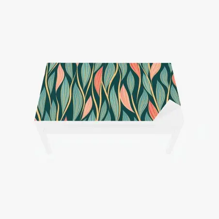 Chapa adhesiva para mesa y escritorio arte botánico de hojas estilizadas en tonos joya – Pixers®