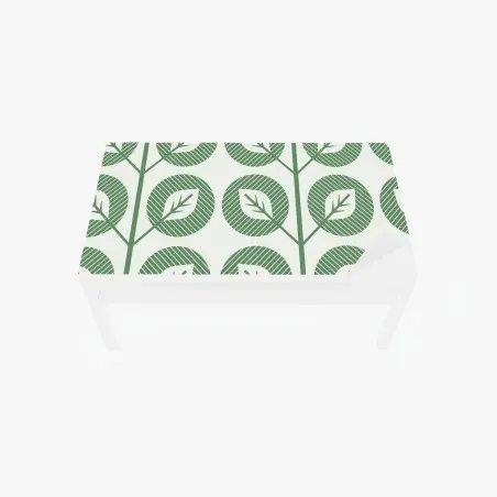 Chapa adhesiva para mesa y escritorio diseño botánico geométrico en verde – Pixers®
