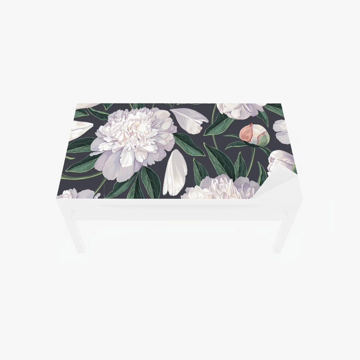Chapa adhesiva para mesa y escritorio peonías blancas sobre fondo gris oscuro – Pixers® Chapa adhesiva para mesa y escritorio peonías blancas sobre fondo gris oscuro – Pixers®