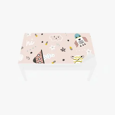 Chapa adhesiva para mesa y escritorio diseño espacial divertido en tonos pastel – Pixers®