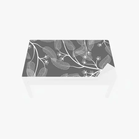 Chapa adhesiva para mesa y escritorio motivo botánico en tonos grises – Pixers®