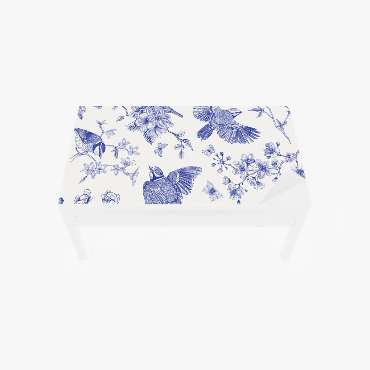 Chapa adhesiva para mesa y escritorio patrón botánico de aves en tinta azul – Pixers® Chapa adhesiva para mesa y escritorio patrón botánico de aves en tinta azul – Pixers®