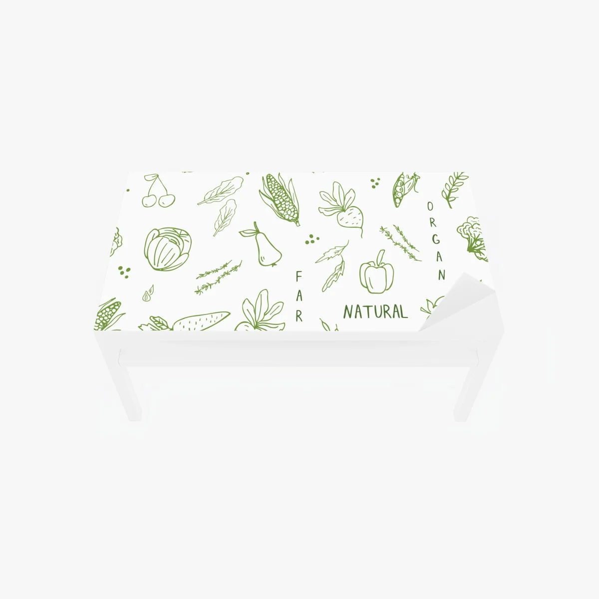 Chapa adhesiva para mesa y escritorio diseño orgánico de frutas y verduras en trazos verdes – Pixers® Chapa adhesiva para mesa y escritorio diseño orgánico de frutas y verduras en trazos verdes – Pixers®
