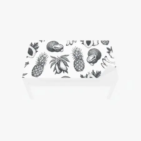 Chapa adhesiva para mesa y escritorio patrón de frutas tropicales en estilo boceto – Pixers®