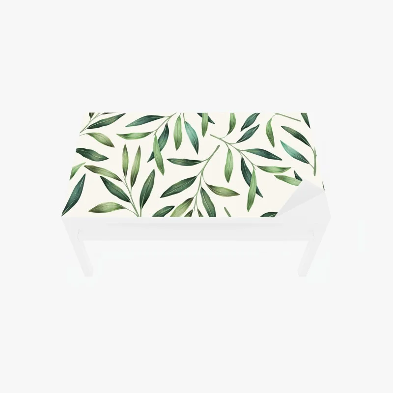 Chapa adhesiva para mesa y escritorio patrón botánico de hojas verdes