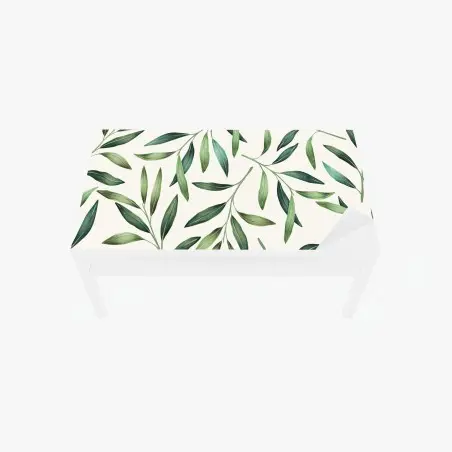 Chapa adhesiva para mesa y escritorio patrón botánico de hojas verdes – Pixers®