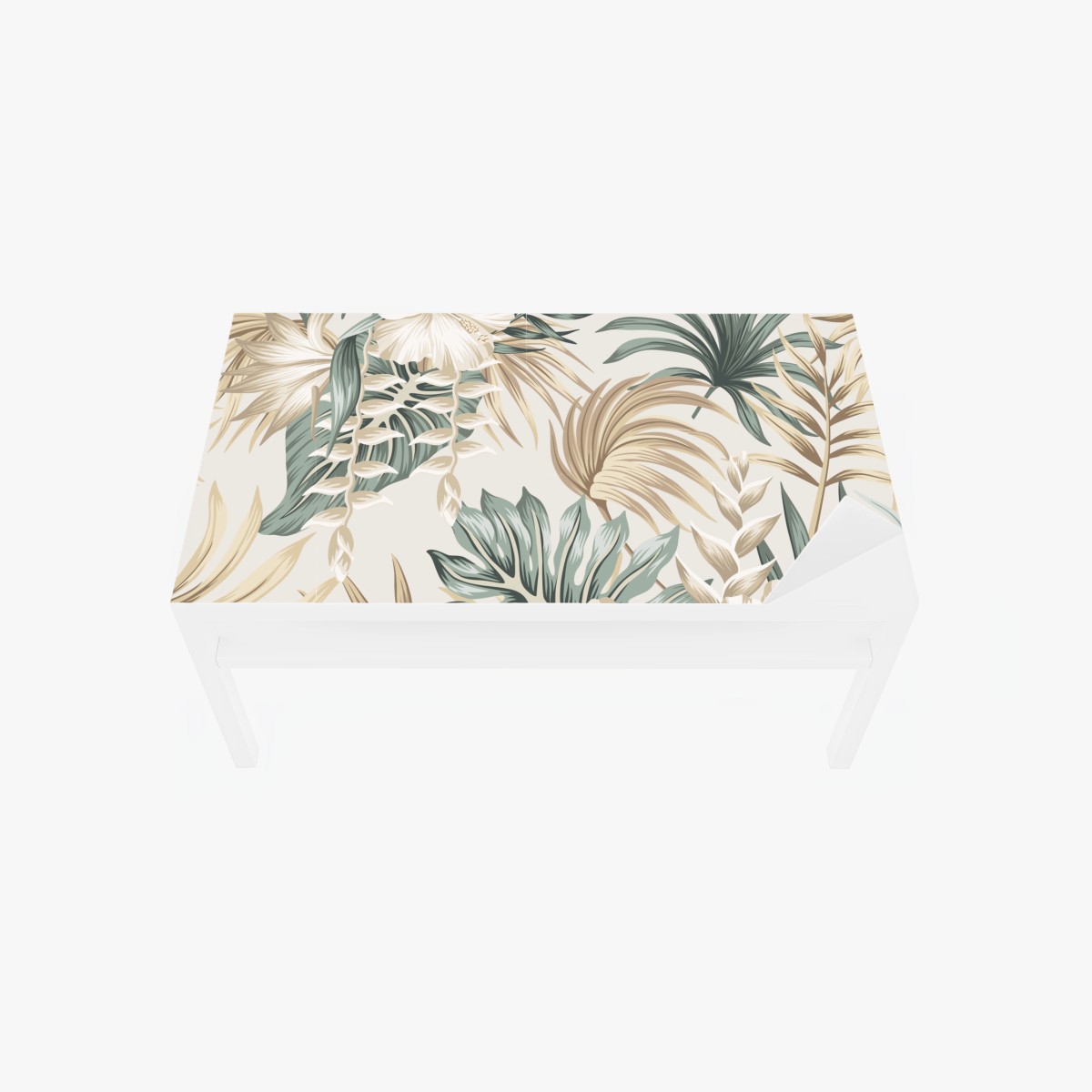 Chapa adhesiva para mesa y escritorio diseño botánico tropical en tonos neutros – Pixers®