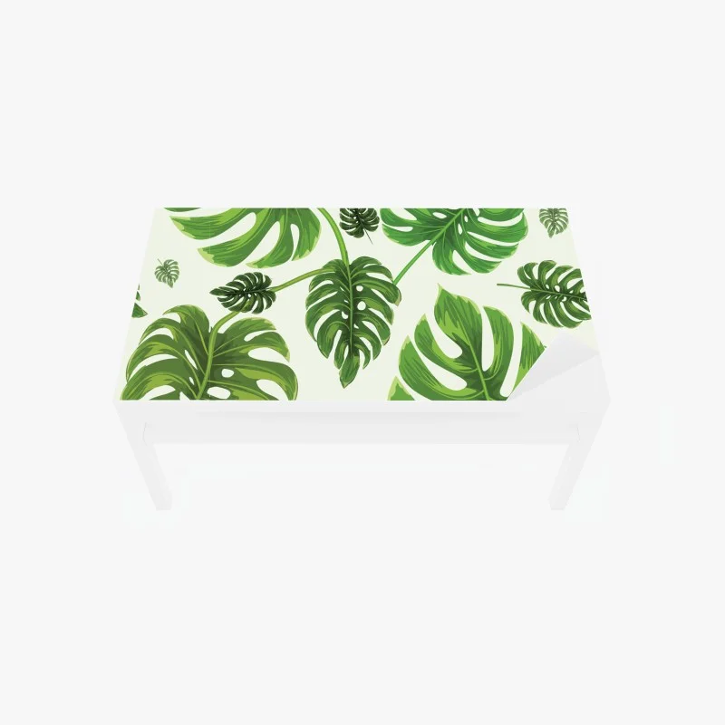 Chapa adhesiva para mesa y escritorio diseño tropical de hojas de monstera