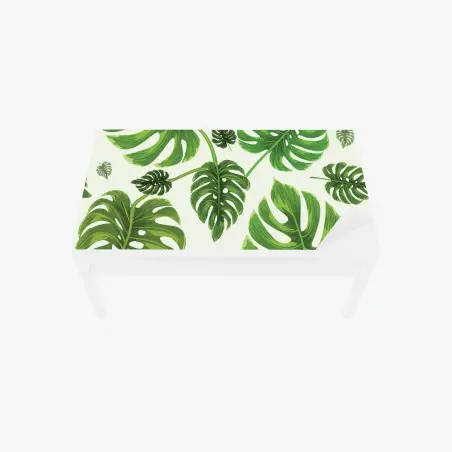 Chapa adhesiva para mesa y escritorio diseño tropical de hojas de monstera – Pixers®