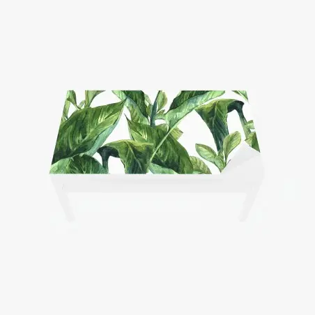 Chapa adhesiva para mesa y escritorio motivo de hojas tropicales en acuarela – Pixers®