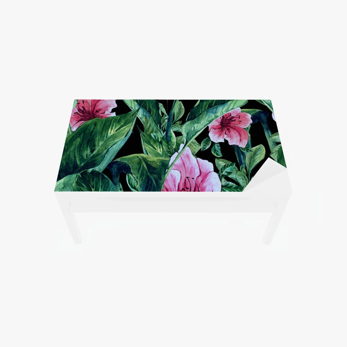 Chapa adhesiva para mesa y escritorio jardín tropical en acuarela sobre fondo negro – Pixers® Chapa adhesiva para mesa y escritorio jardín tropical en acuarela sobre fondo negro – Pixers®