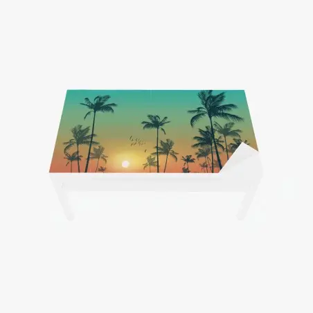 Chapa adhesiva para mesa y escritorio atardecer tropical entre palmeras – Pixers®