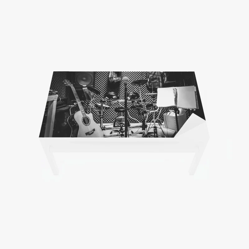 Chapa adhesiva para mesa y escritorio atmósfera del estudio musical