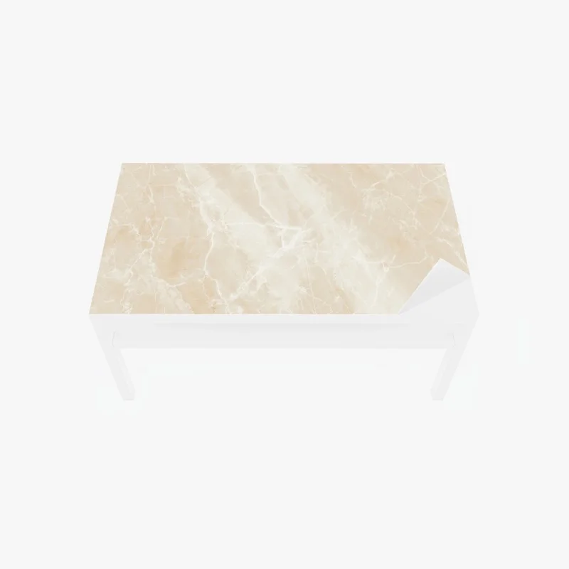 Chapa adhesiva para mesa y escritorio mármol crema con vetas sutiles