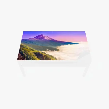 Chapa adhesiva para mesa y escritorio amanecer sobre el Teide en Tenerife – Pixers®