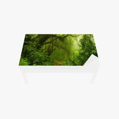 Chapa adhesiva para mesa y escritorio sendero en la selva esmeralda – Pixers®