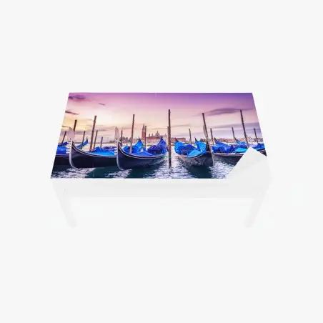 Chapa adhesiva para mesa y escritorio góndolas al crepúsculo en Venecia – Pixers®
