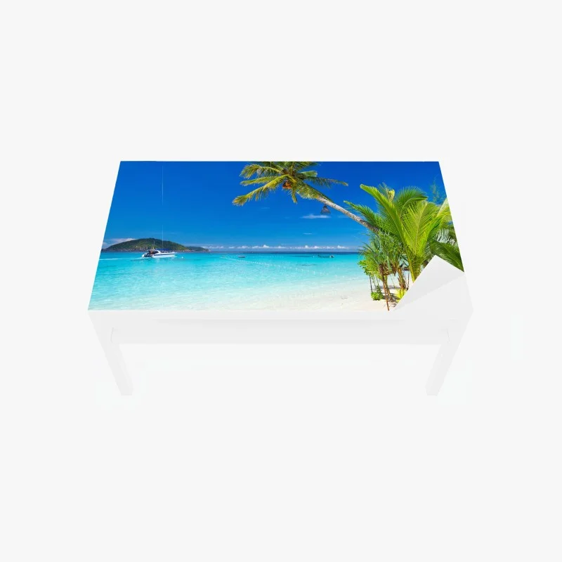 Chapa adhesiva para mesa y escritorio paraíso tropical en Tailandia