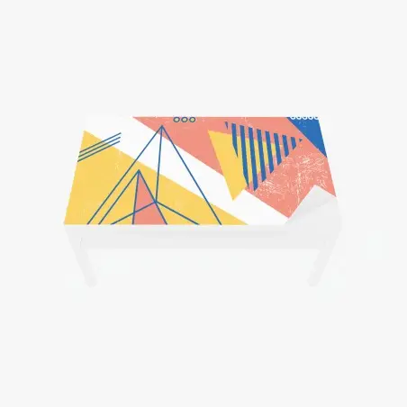 Chapa adhesiva para mesa y escritorio composición geométrica en tonos pastel – Pixers®